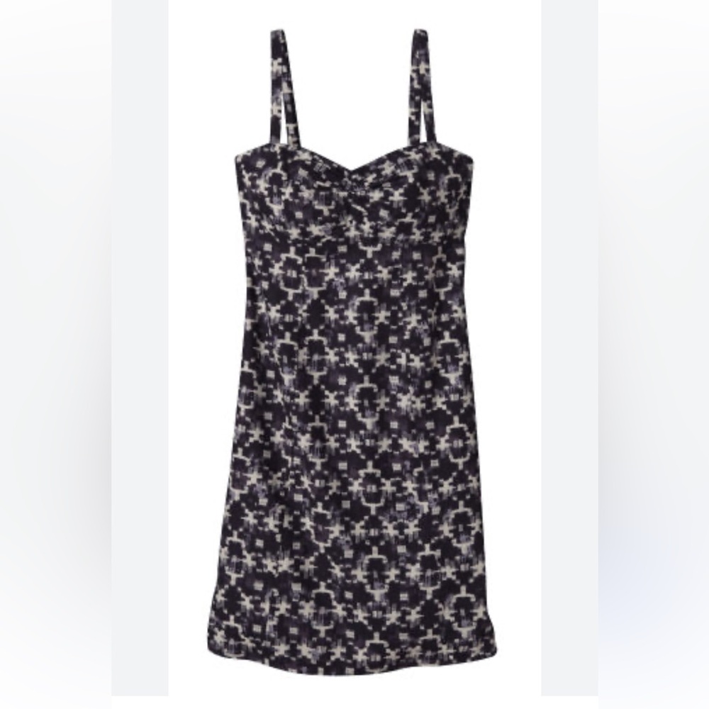Patagonia Black and Cream Patterned Garment Summer Time Dress Size 4